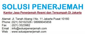 Jasa penerjemah dokumen Jakarta Resmi dan Tersumpah
