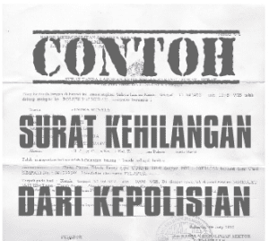 Kantor Jasa Penerjemah Surat Kehilangan