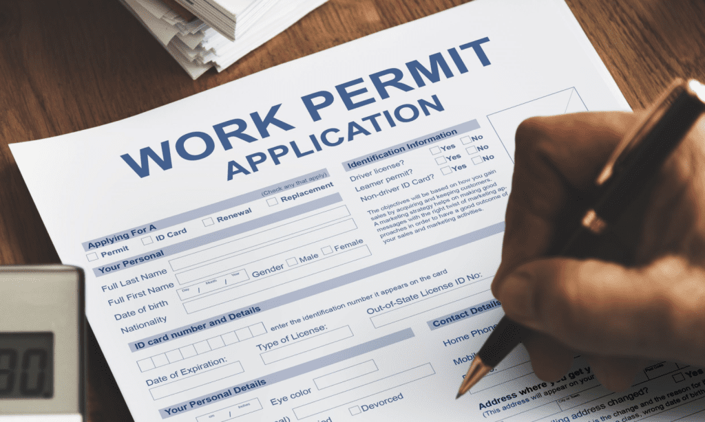 work permit adalah