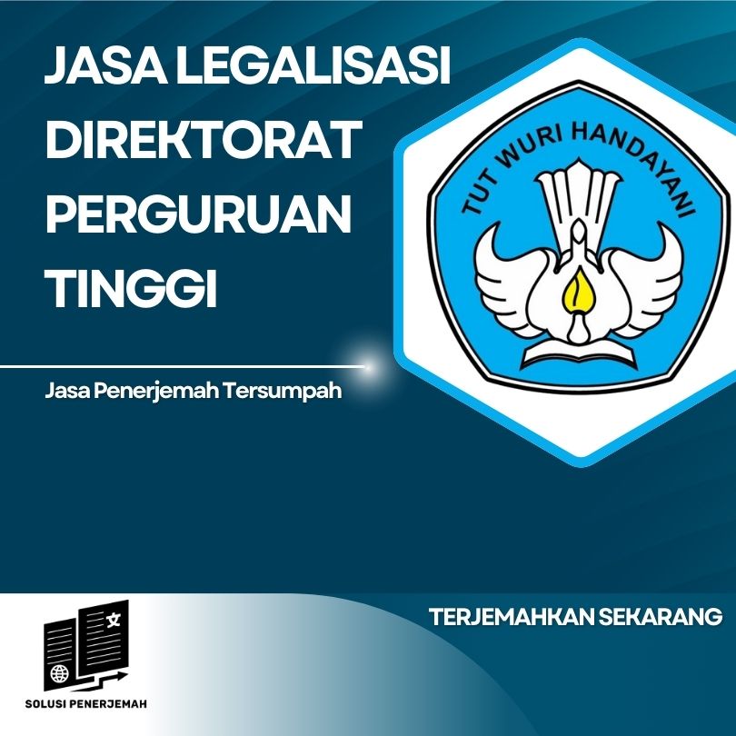 Jasa legalisasi Direktorat Jenderal Pendidikan Tinggi