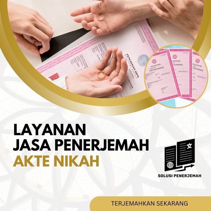 Layanan jasa penerjemah akte nikah