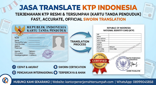 translate KTP untuk visa