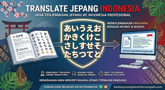 Translate Jepang Indonesia Hiragana