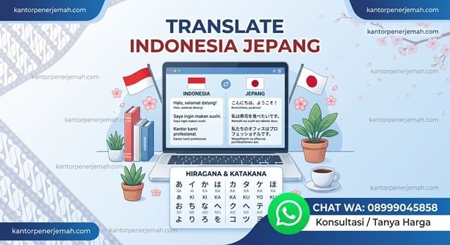 Translate Indonesia Jepang hiragana katakana