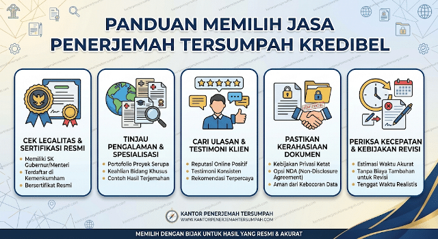 Bagaimana cara memilih jasa penerjemah tersumpah yang kredibel