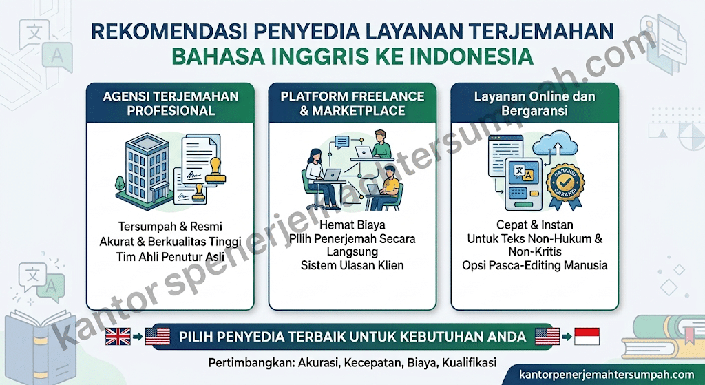 Rekomendasi Penyedia Layanan Terjemahan Bahasa Inggris ke Indonesia